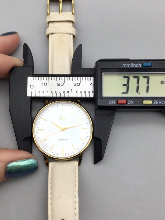 MVMT Abbot Kinney Boulevard Watch Women 38mm Gold Tone MOP Leather New Battery main image 10